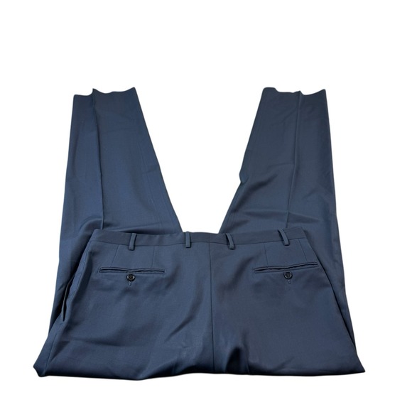 Canali 1934 Current Blue Pleated Wool Men's Trouser Size 38x33 - Picture 3 of 5